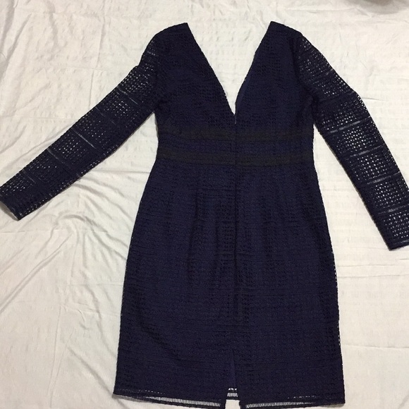 Diane Von Furstenberg navy/ black lace dress - Picture 6 of 8
